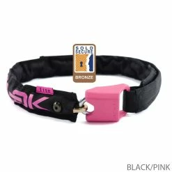 Hiplok Antivol à Chaîne Lite -Antivol Soldes Boutique 20113709 40303054 Hiplok Lite tragbares 6mm Kettenschloss HLLOC 0021 LT1BP PinkBlack schrift 1