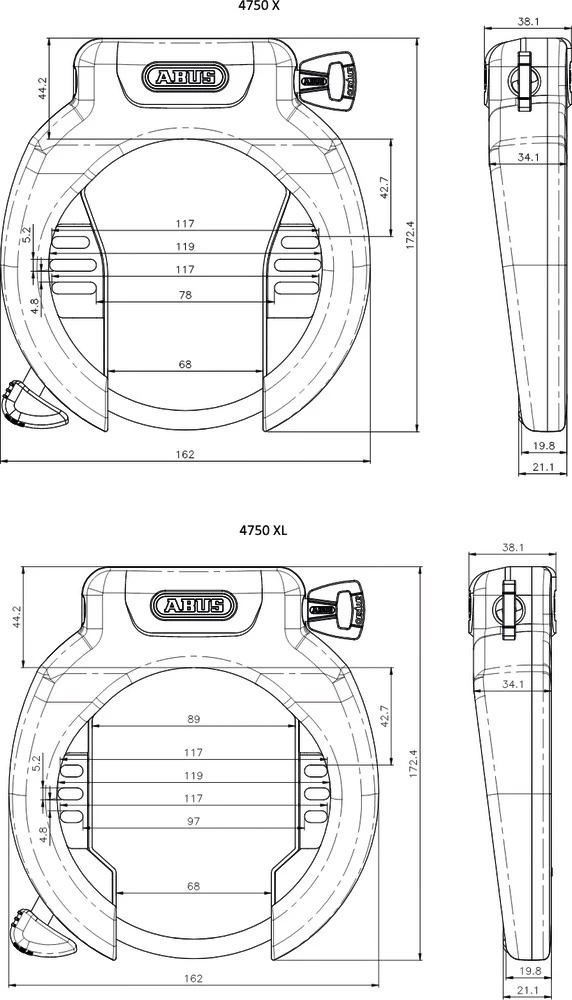Abus Antivol De Cadre Pro Amparo 4750 SL NR 5 Abus Antivol De Cadre Pro Amparo 4750 SL NR – Image 3