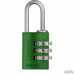 Abus 145/20 B/DFNLI Serrure à Combinaison -Antivol Soldes Boutique 46551ABUS145 20B DFNLI Zahlenschloss grun